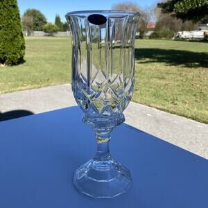 St. George 2pc. Hurricane Lamp Lead Crystal 12inch tall together